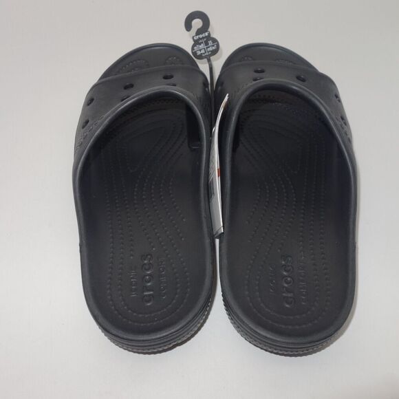 NEW Crocs Coast Slides Sandals Slip On Black Unisex Men's 7 Women's 9 - Picture 2 of 7